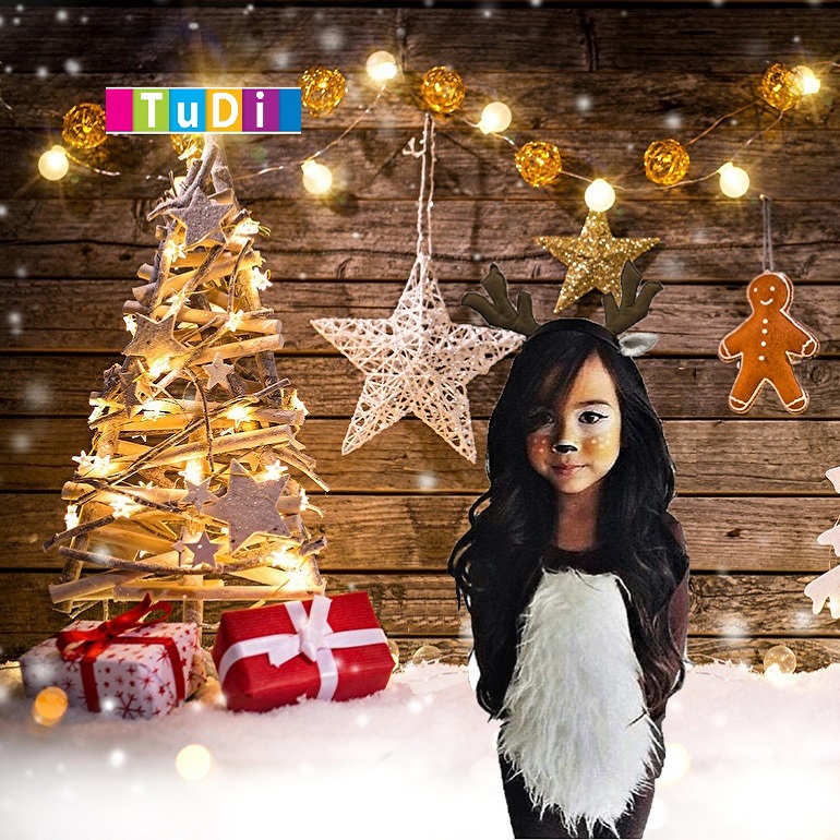 Disfraz de Navidad Reno Niña Animalito Festival Pastorela - DISFRACES TuDi
