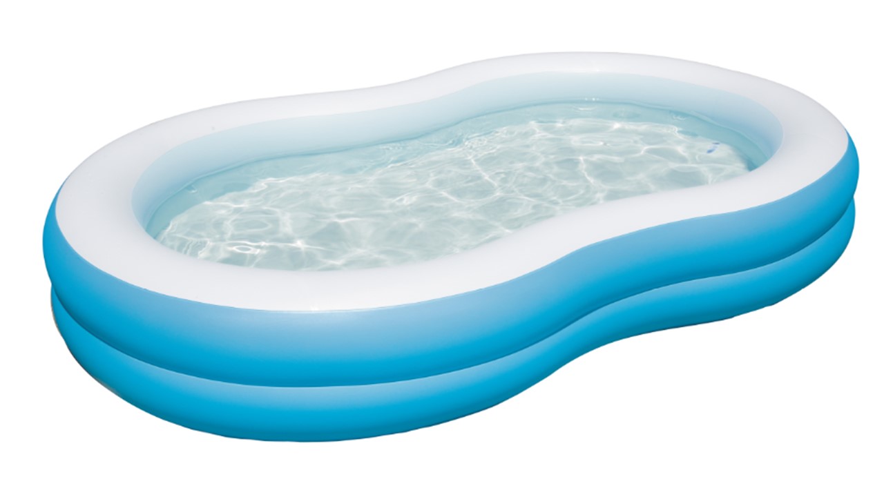 Alberca Inflable curva 2 anillos azul 2.62x1.57x46cm Bestway 54117