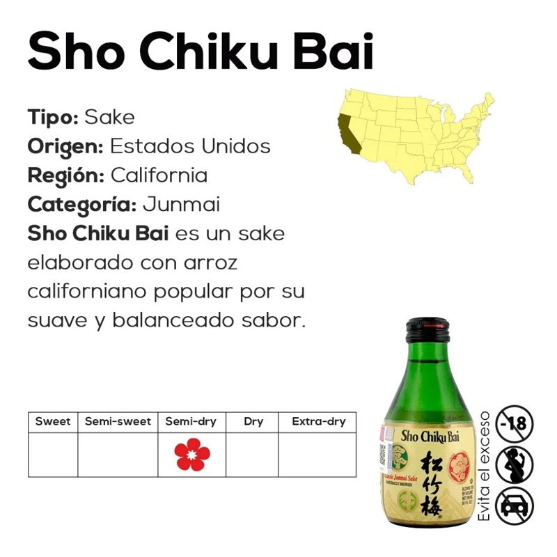 Sake Sho Chiku Bai 180ml.