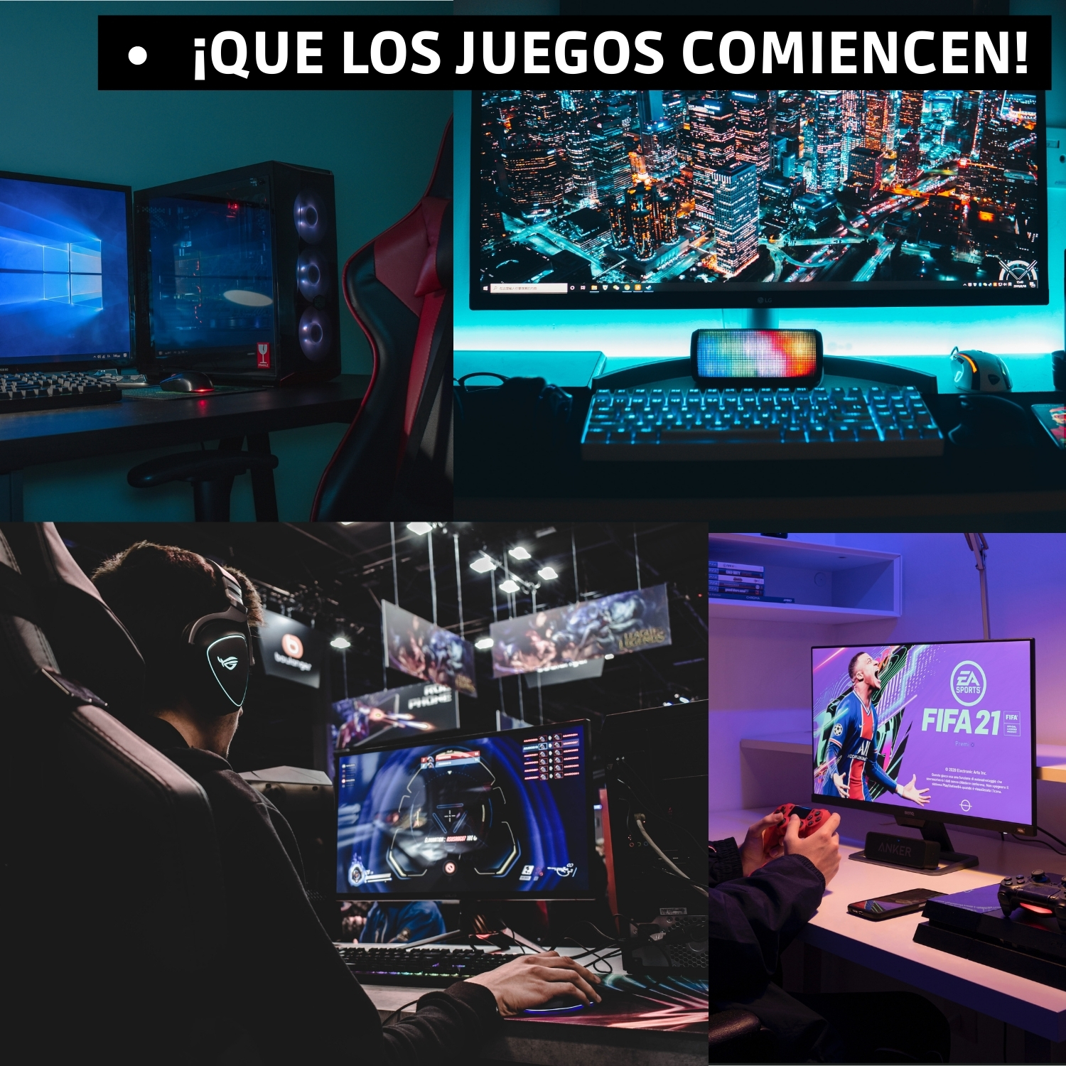Escritorio Gamer Mesa Gamer para computadora Grande y Accesorios - Escritorio Oficina Minimalista Plegable Moderno