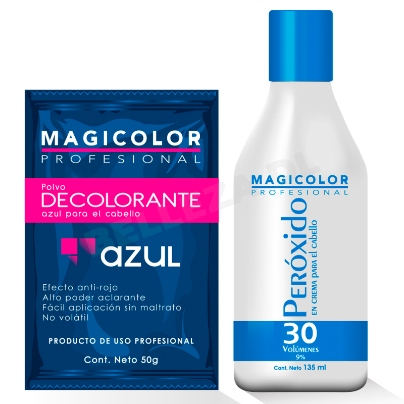 Sobre Decolorante Azul + Peróxido 30 vol Magicolor