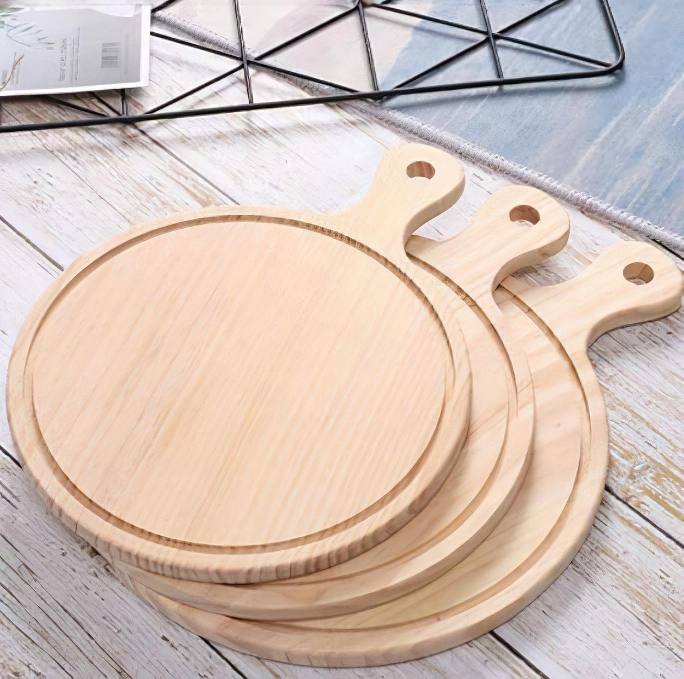 Tabla Para Pizza Madera 28 Cm Diámetro
