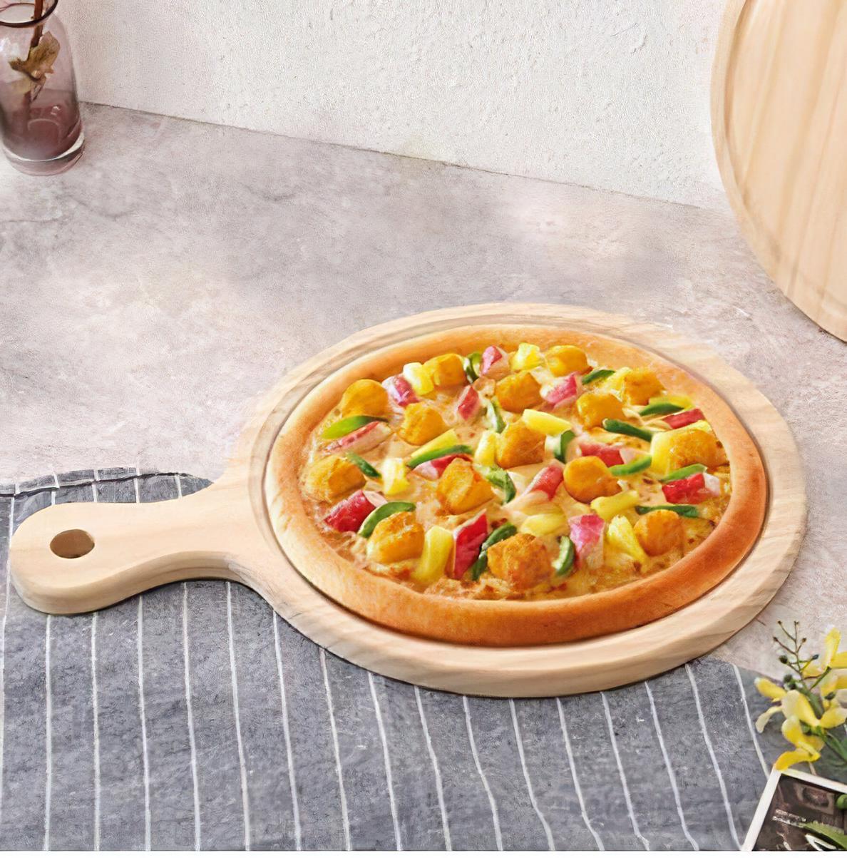 Tabla Para Pizza Madera 28 Cm Diámetro