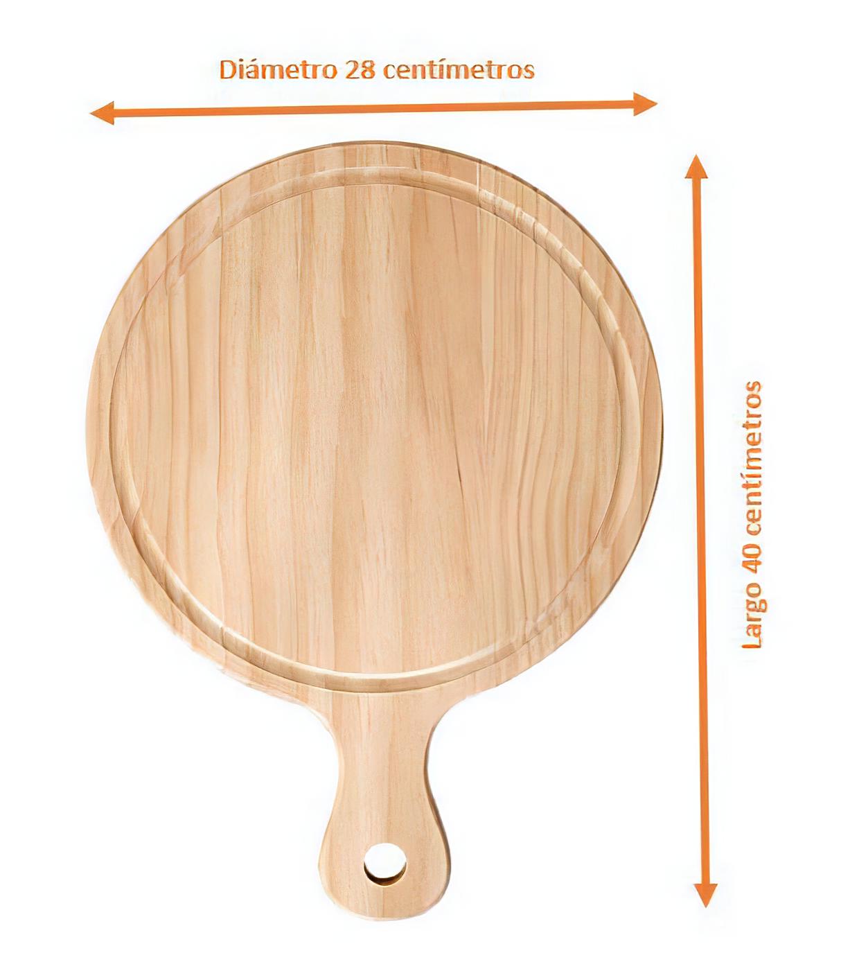 Tabla Para Pizza Madera 28 Cm Diámetro