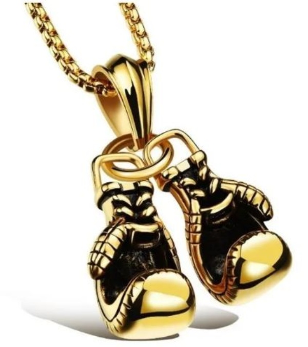 Collar Cadena Guante De Box Ring Hombre Regalo Pareja