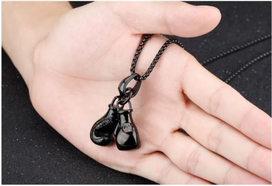 Collar Cadena Guante De Box Ring Hombre Regalo Pareja