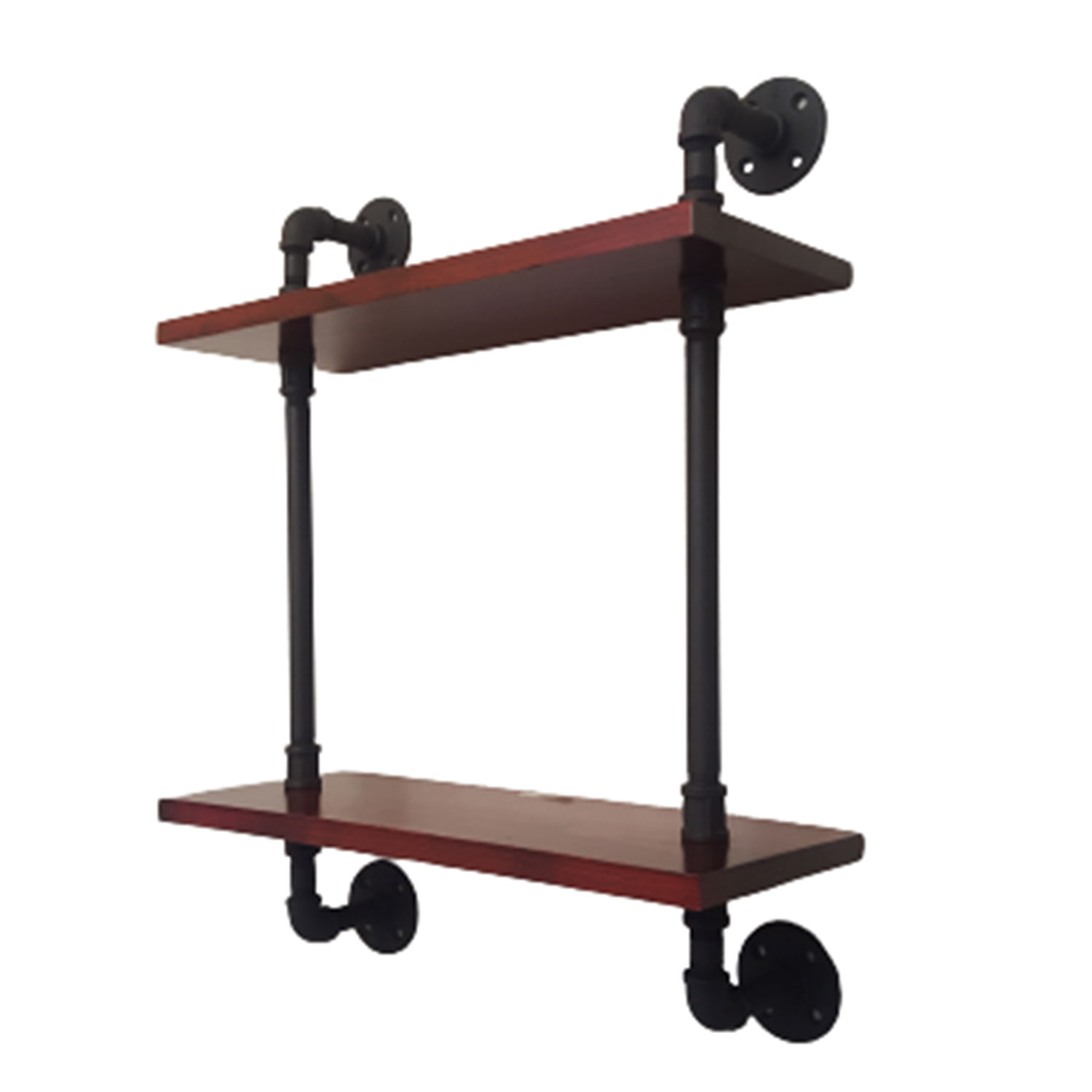 Repisa 2 Estantes 19x50 Cm. Vintage. Tubo Industrial