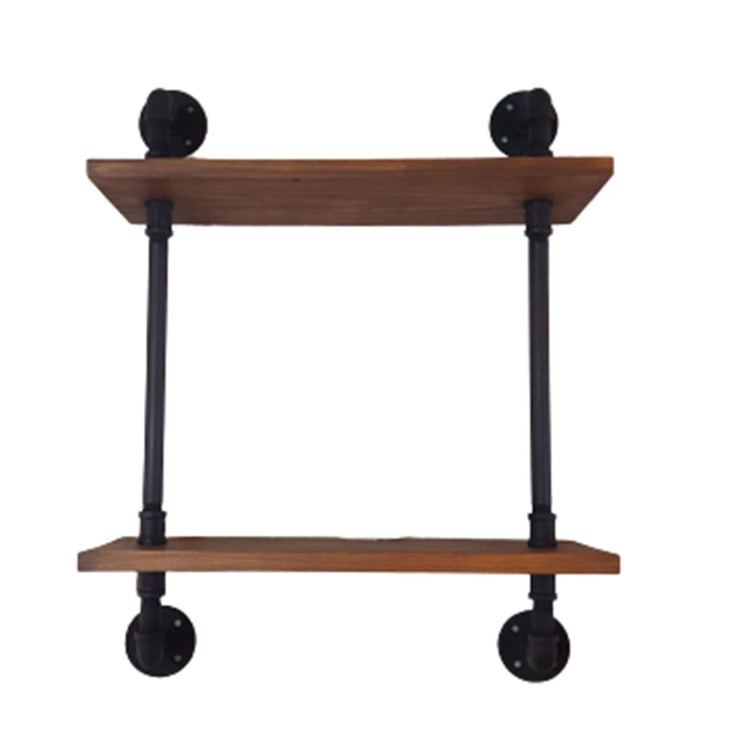 Repisa 2 Estantes 19x50 Cm. Vintage. Tubo Industrial
