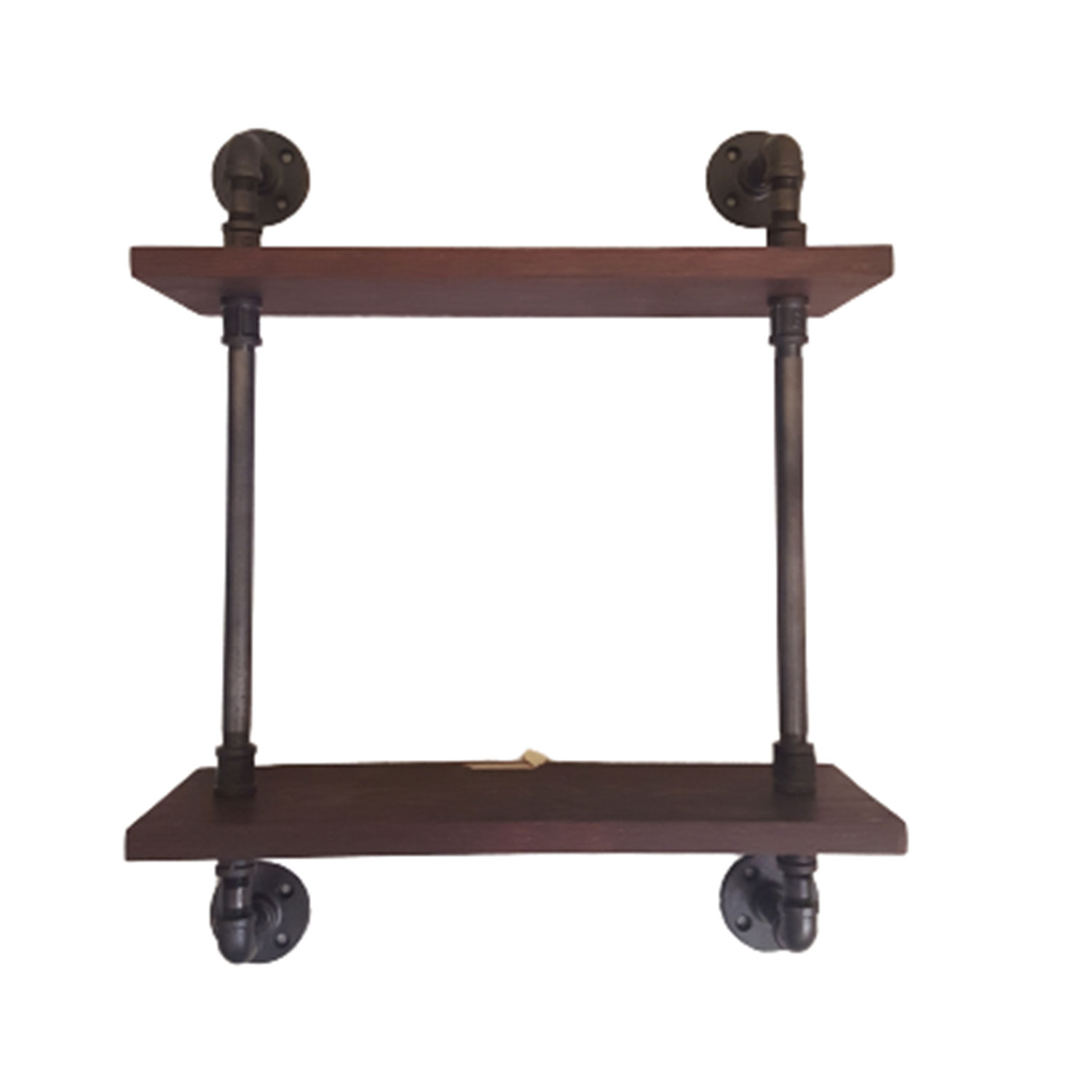 Repisa 2 Estantes 19x50 Cm. Vintage. Tubo Industrial