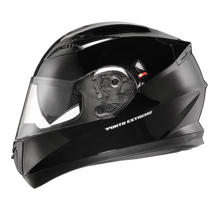 CASCO CERRADO PUNTO EXTREMO XR600 NEGRO BRILLANTE MOTO