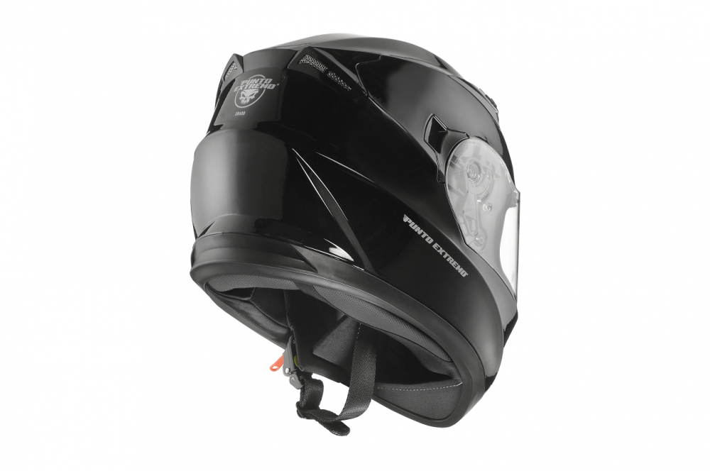 CASCO CERRADO PUNTO EXTREMO XR600 NEGRO BRILLANTE MOTO