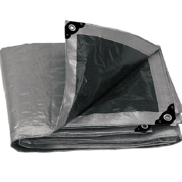 Lona Gris Reforzada de 6x12 metros Truper Lona- Carpa Impermeable Multi usos Lluvia-Calor Protección fiesta Reunión