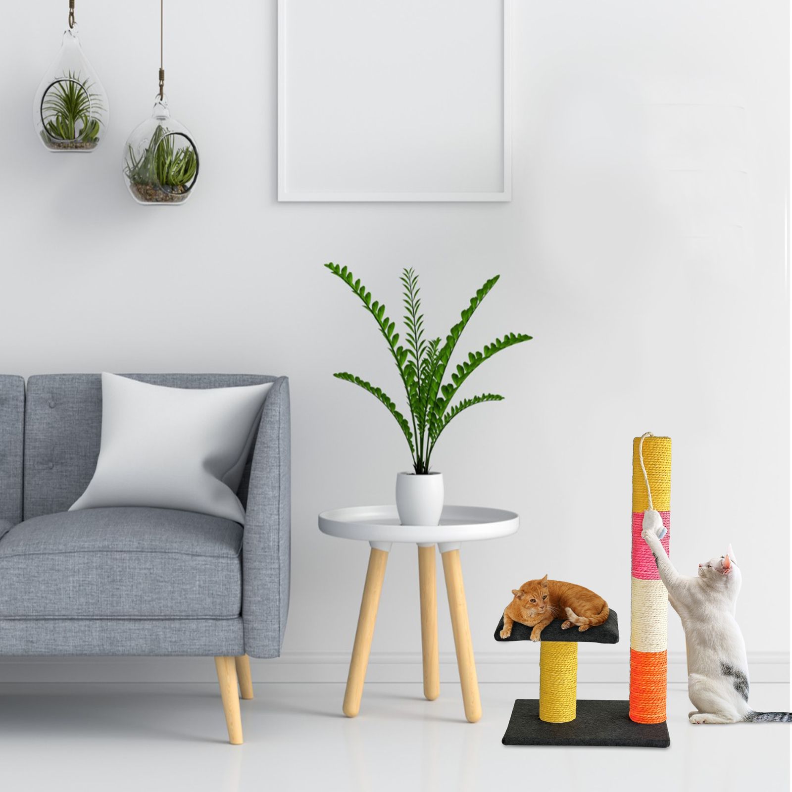 Poste Juguete Rascador Gatos | Árbol Trepador Mueble 70cm 