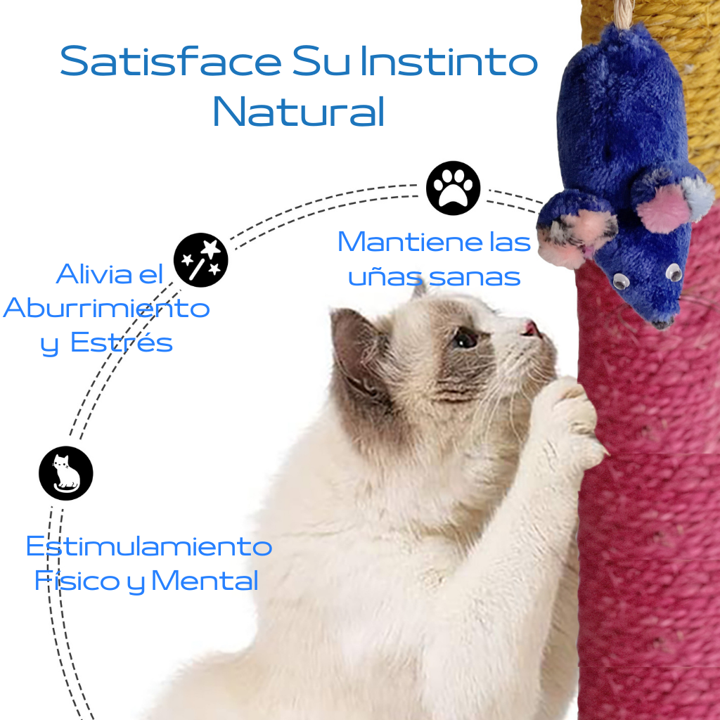 Poste Juguete Rascador Gatos | Árbol Trepador Mueble 70cm 