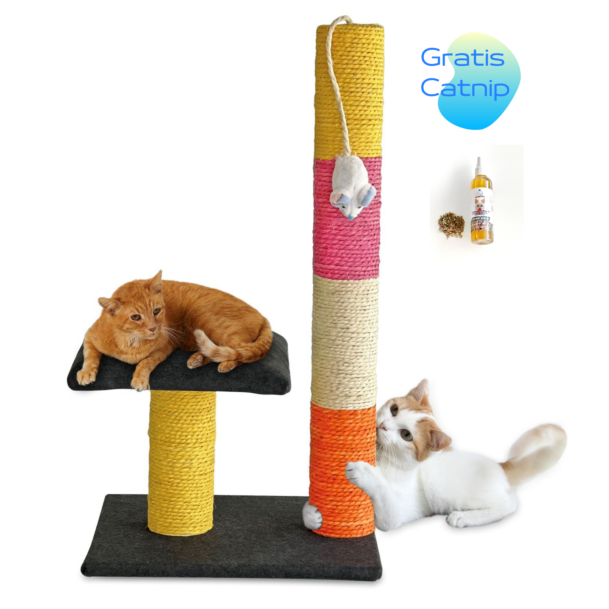 Poste Juguete Rascador Gatos | Árbol Trepador Mueble 70cm 