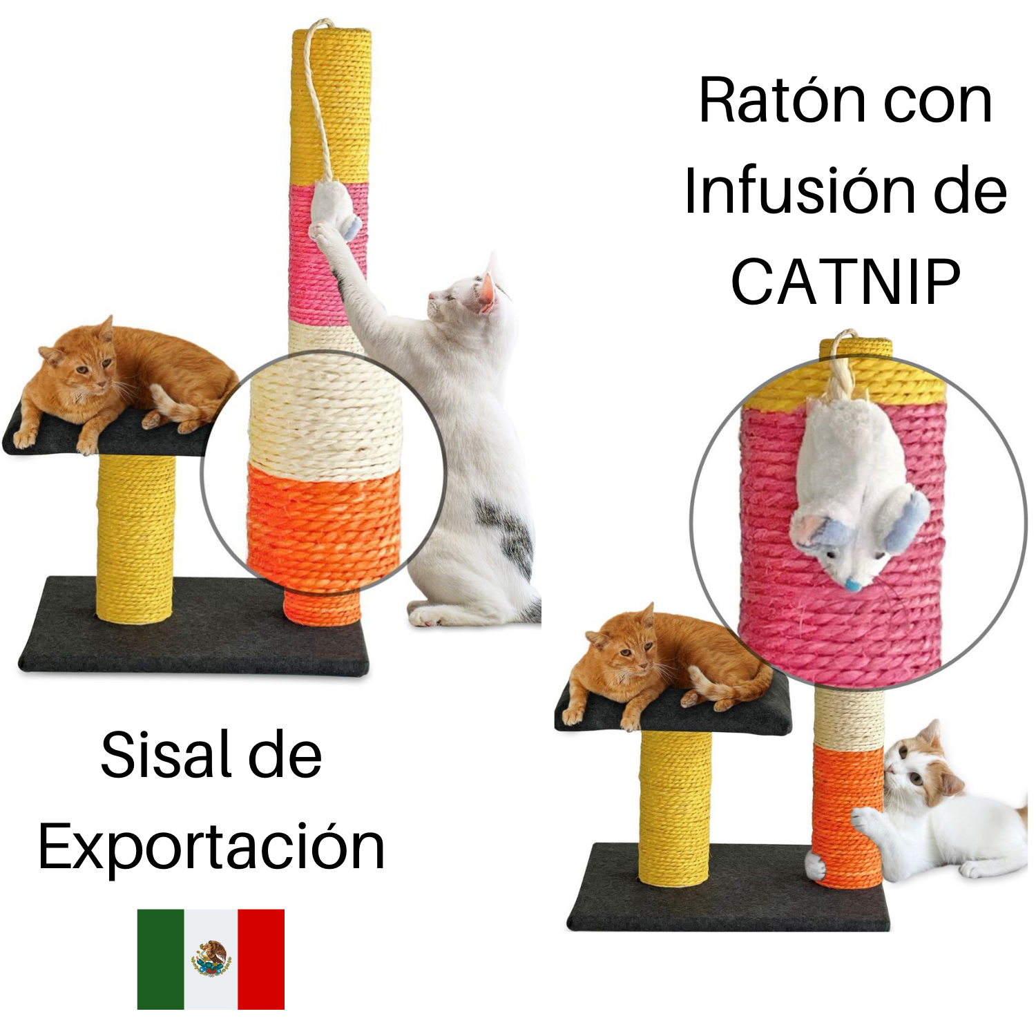 Poste Juguete Rascador Gatos | Árbol Trepador Mueble 70cm 