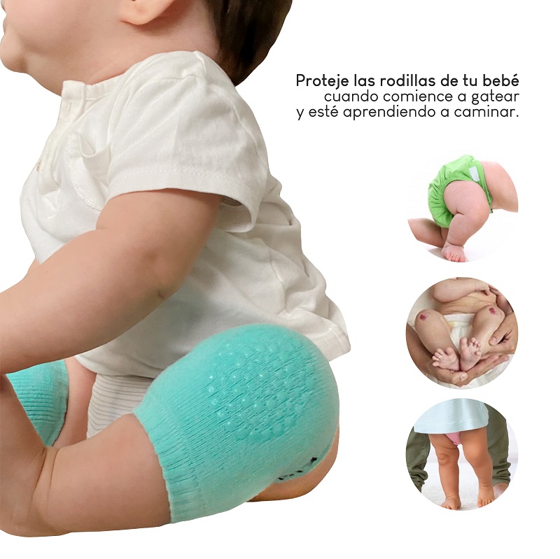 Rodilleras Para Bebe Protección De Gateo paquete de 3 pares. Rosa