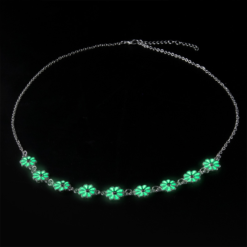Collar Corazón Flor Estrellas Brilla En La Oscuridad
