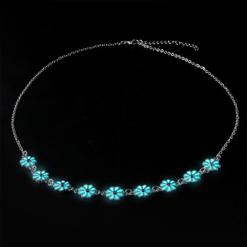 Collar Corazón Flor Estrellas Brilla En La Oscuridad