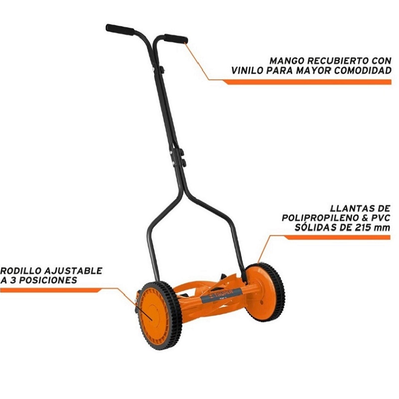 Podadora Manual  14" Cortadora de Pasto-Hierba sistema de rodillo jardin Jardinera Truper  14POMA-14