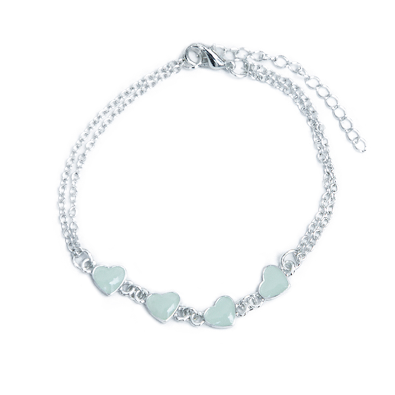 Pulsera Corazon Flor Estrellas Brilla En La Oscuridad Fosforescente
