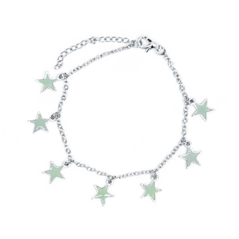 Pulsera Corazon Flor Estrellas Brilla En La Oscuridad Fosforescente
