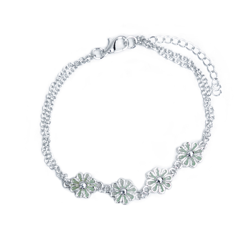 Pulsera Corazon Flor Estrellas Brilla En La Oscuridad Fosforescente