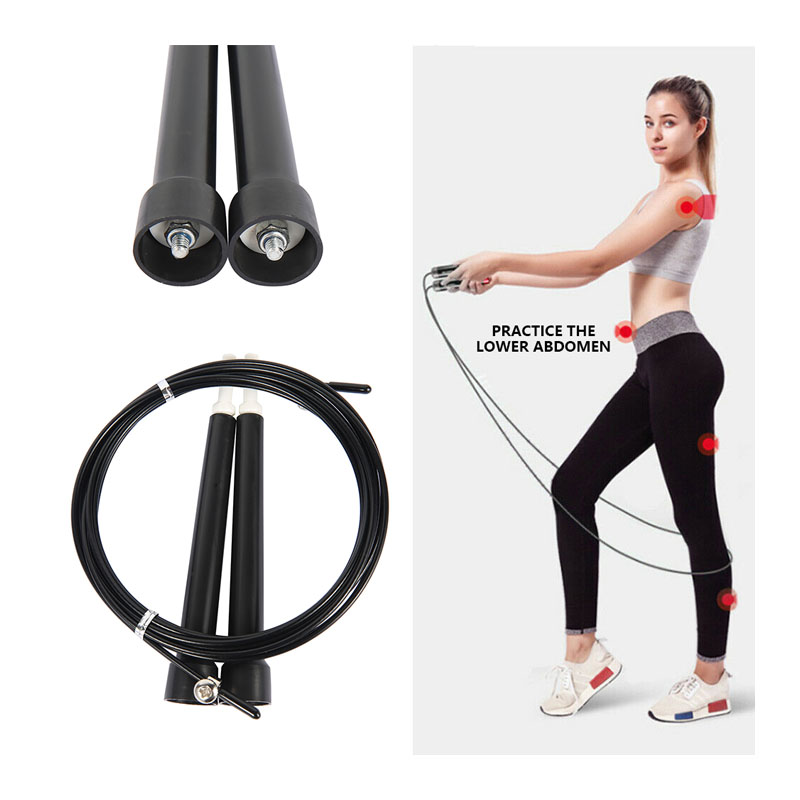 Cuerda Para Saltar Crossfit Battle Rope Alta Velocidad 3m Negra