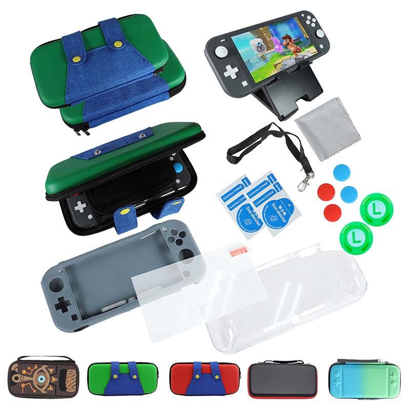 Estuche Kit Accesorios Nintendo Switch Lite Luigi