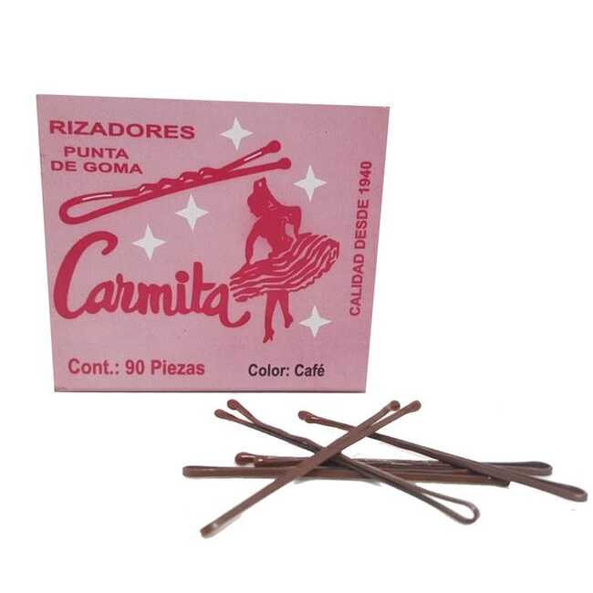 Pasadores Punta de Goma Carmita Café 90 Piezas