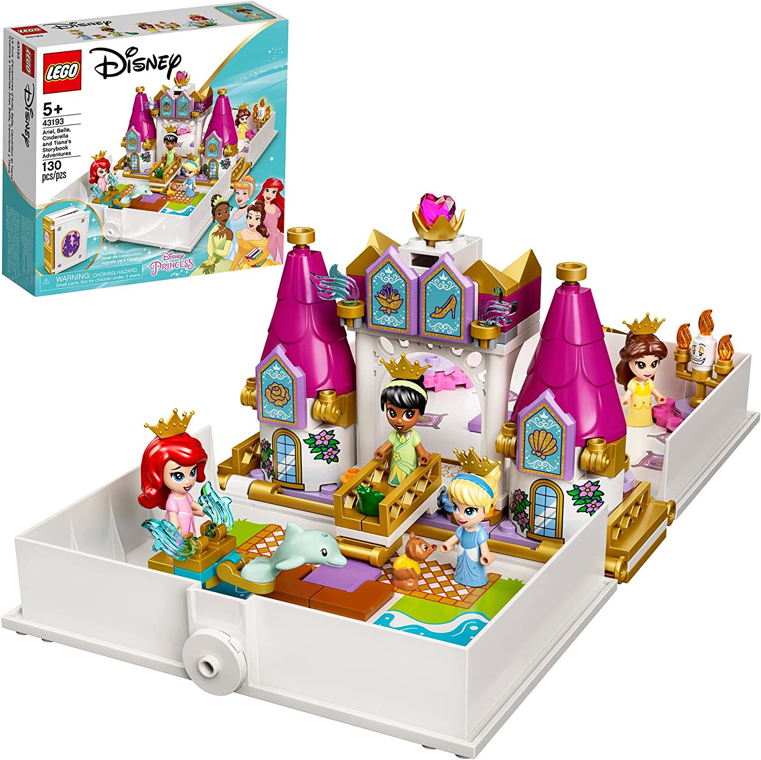 Lego Disney 43193 Cuentos e Historias: Ariel, Bella, Cenicienta y Tiana