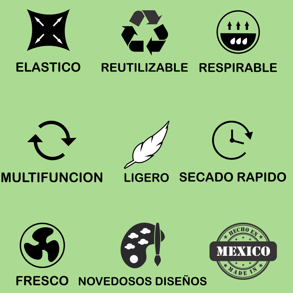 6 Diademas O Bandas Para Cabeza  Deportivas Color Negro Liso Vexd 