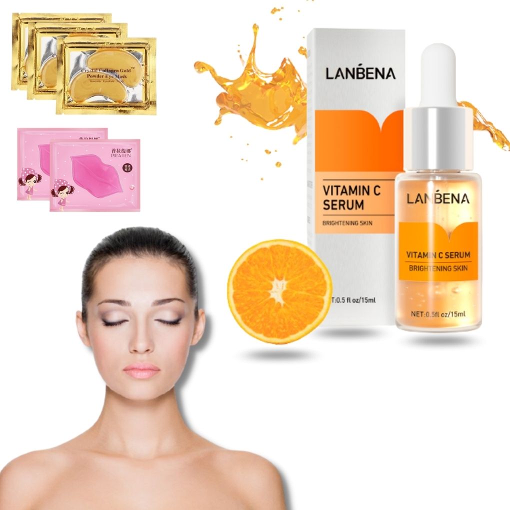 Serum Lanbena Vitamina C Remueve Manchas Reduce Lineas De Expresion Mas Regalo Incluye Parches De Colageno