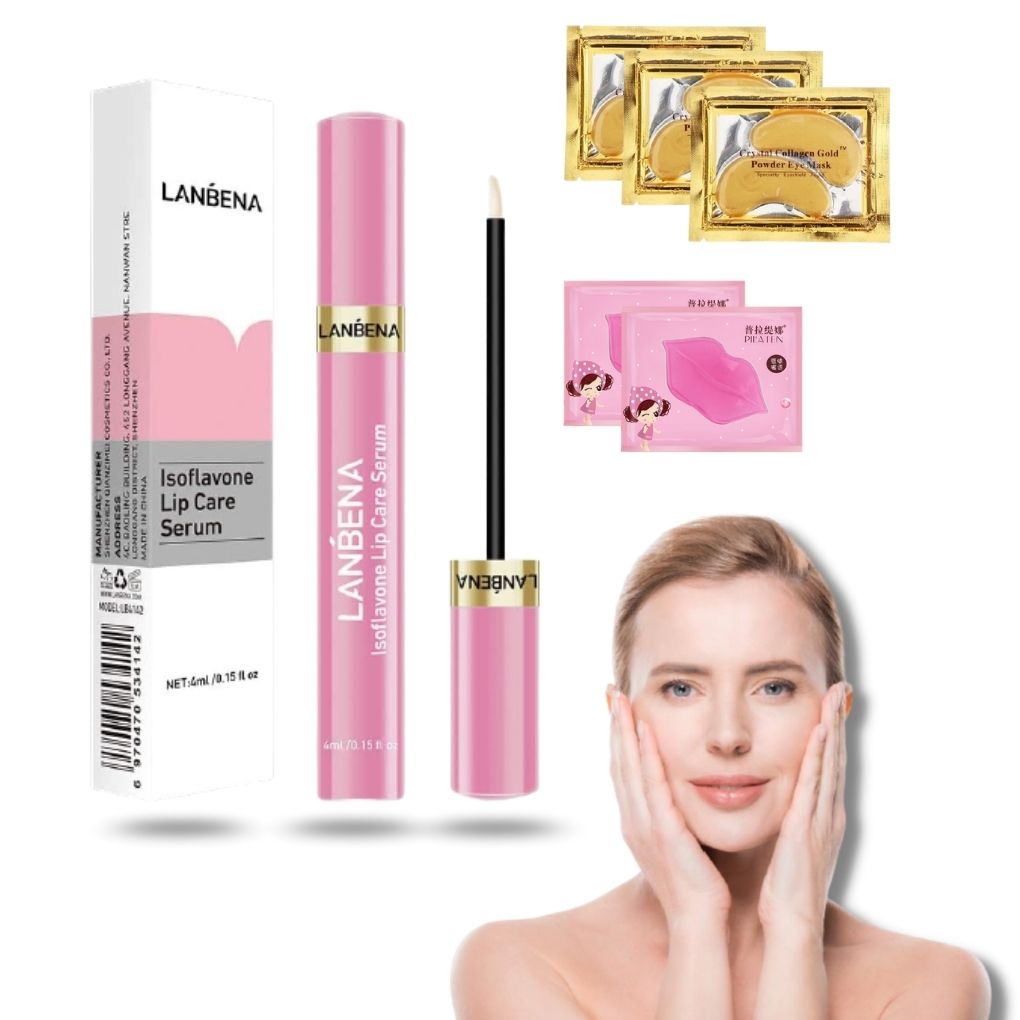 Lanbena Lips Care Serum Labios Hidratante Para Hacer Labios voluminosos Mas Parches De Colageno De Regalo