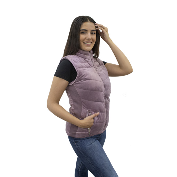 Chaleco Moderno, Afelpado con Cárdigan Para Dama modelo TENESSE 04 Rosa