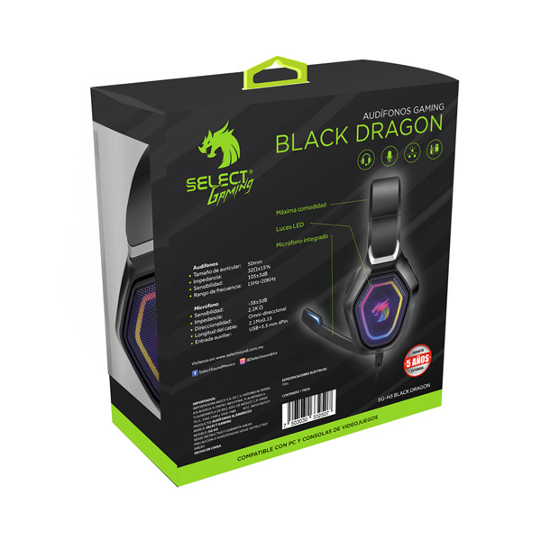 Audífonos Gaming  "BLACK DRAGON"