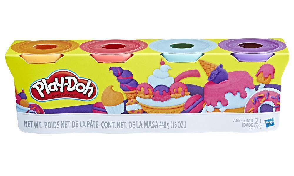 Paquete 12 Play Doh Latas Masa 448g Dinosaurios Zoologico y Helados hasbro