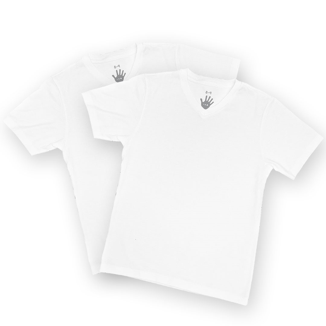 Playera Blanca Niño Under Benjamin 100% algodón ultra suave