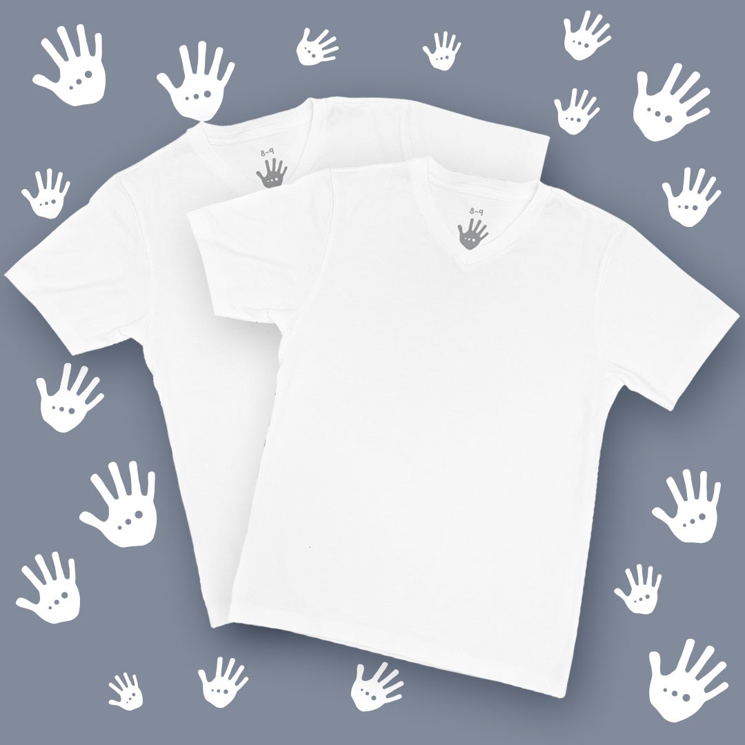 Playera Blanca Niño Under Benjamin 100% algodón ultra suave