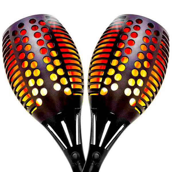 Zen Zen Lámpara Antorcha Solar Para Jardín Led Flama 2 Piezas Luces de decoración con energía solar.