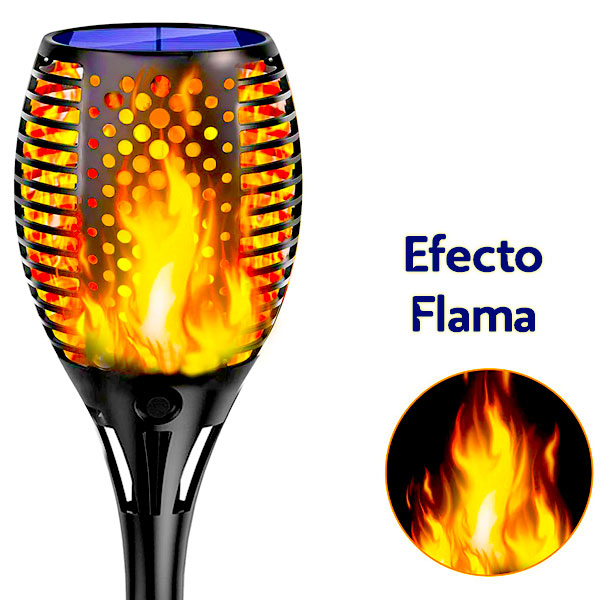 Zen Zen Lámpara Antorcha Solar Para Jardín Led Flama 2 Piezas Luces de decoración con energía solar.
