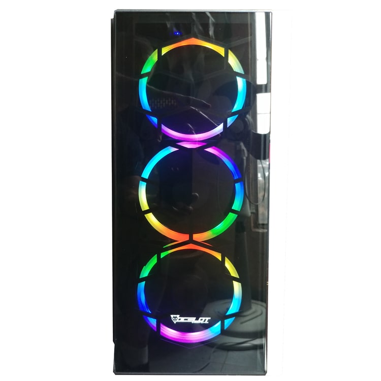 Pc Computadora Armada RGB luces led ventilador 8gb Ram, 240Gb SSD, Cam web y Monitor de 18.5 pulg