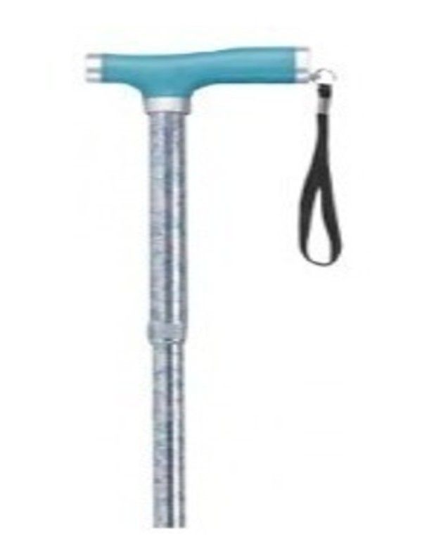 Baston Ajustable Plegable Puño De Gel Florecente