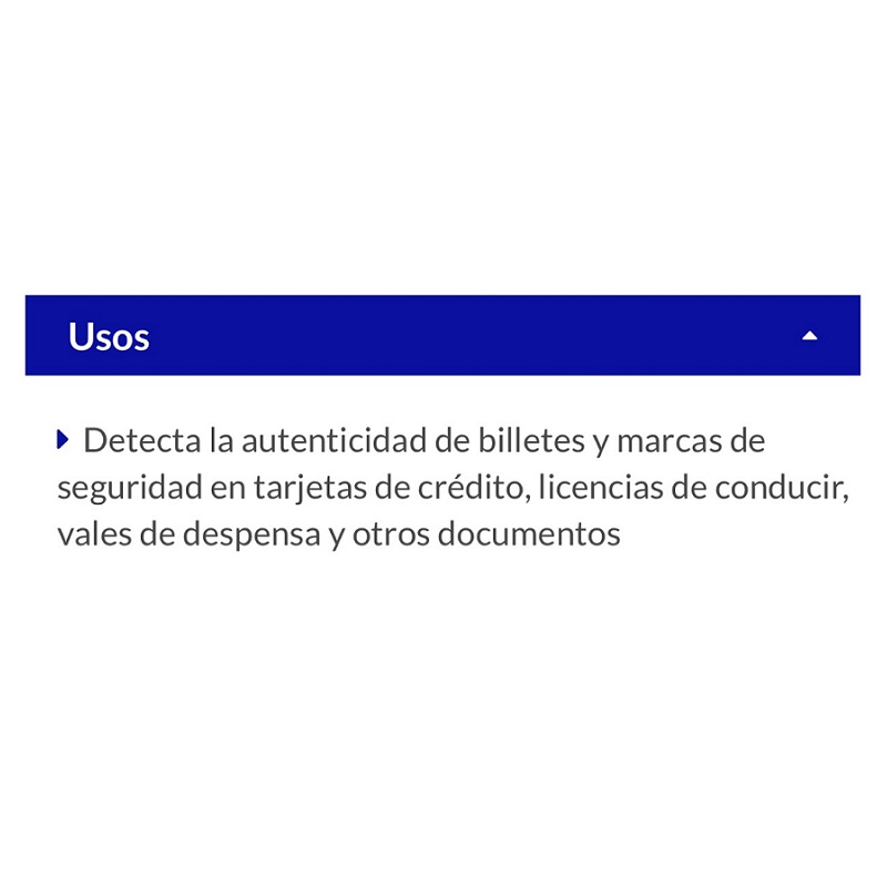 Detector de Billetes Falsos con Lampara UV  Revisar marcas de Tarjetas y otros Documentos DBF-6