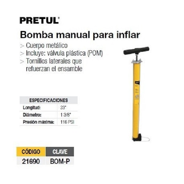 Bomba Para Inflar Llantas De Autos, Bicicletas, Motos