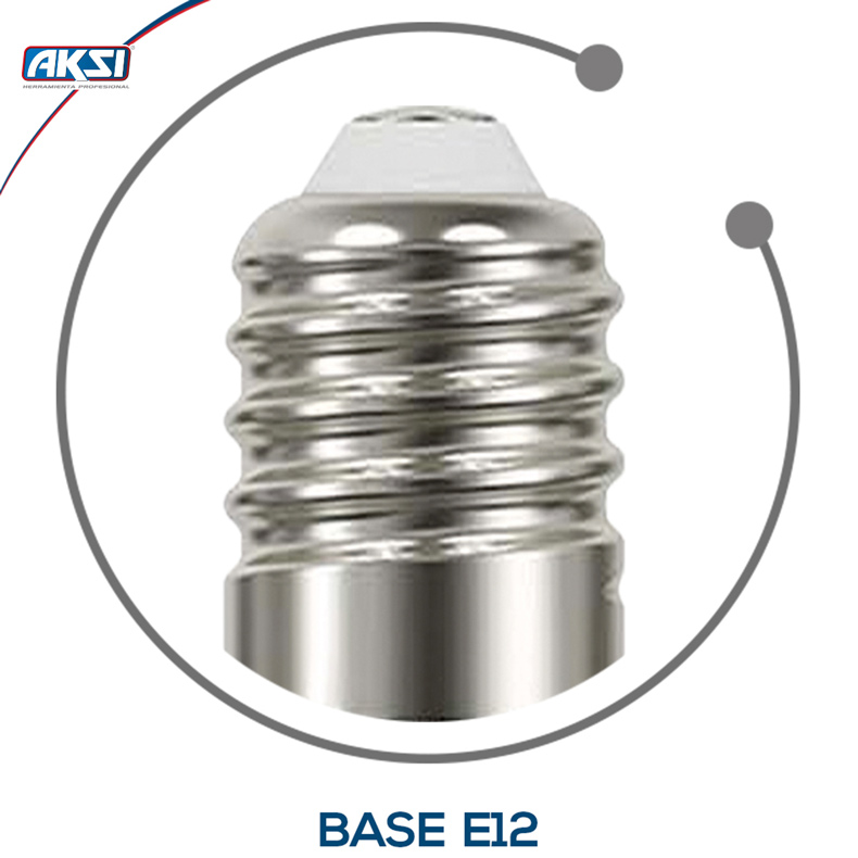 Pack de 6 Focos decorativos LED tipo Vela de 1W color azul Base E12