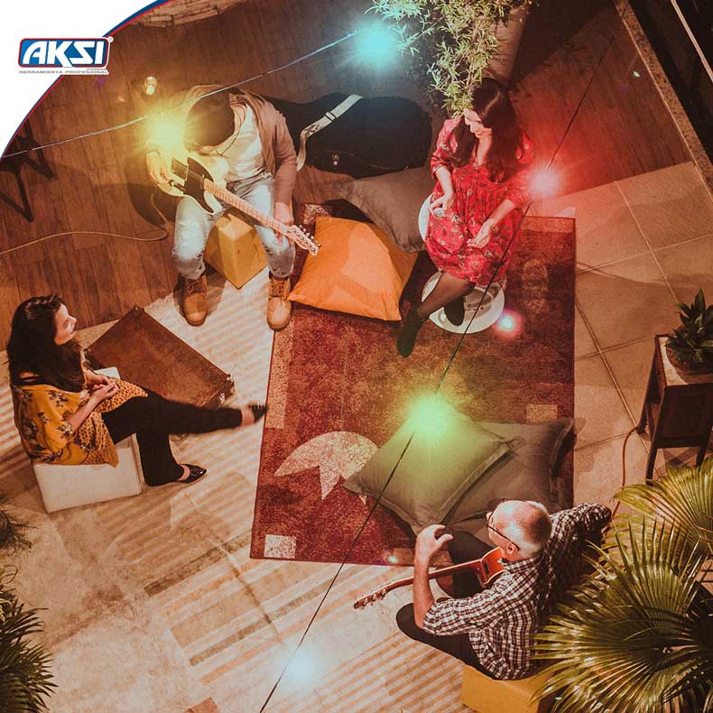 Pack de 6 Focos decorativos LED tipo Vela de 1W color azul Base E12