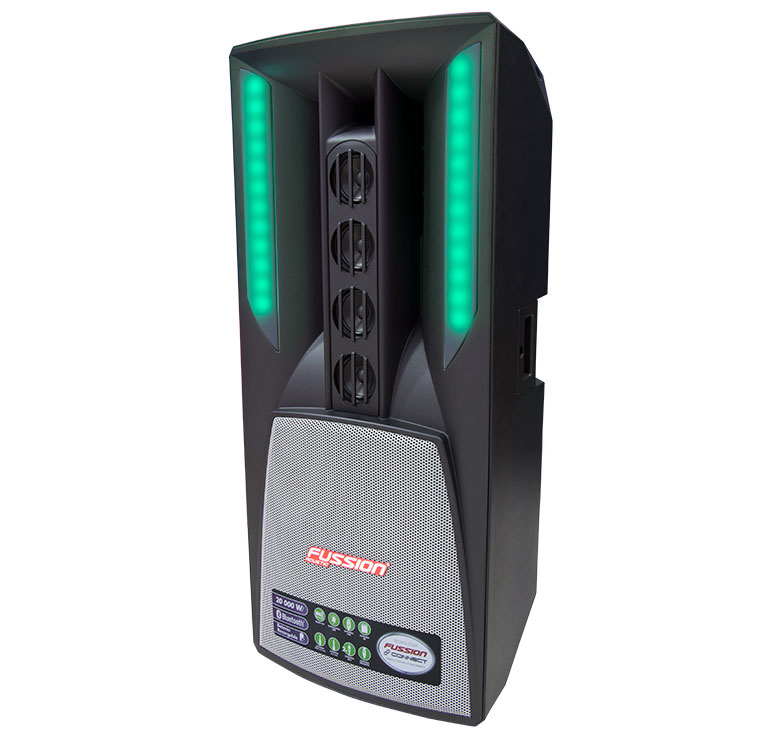 Bafle Recargable 12"+ 4X3" Fussion Pbs-1027 Potencia 20000 W.P.M.P.O