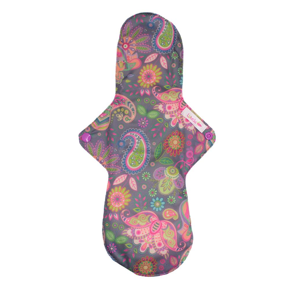 Toalla sanitaria de tela nocturna/postparto Lubella estampado flores étnicas