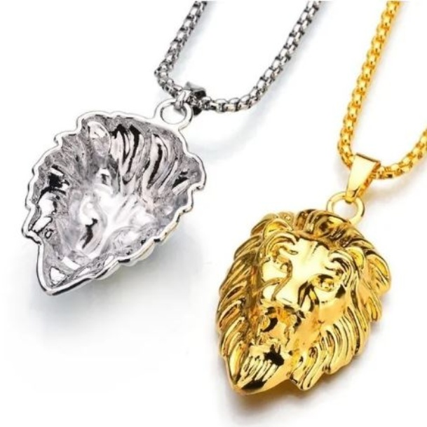 Collar Cadena Rey Leon Dije Animal Hombre Regalo Pareja